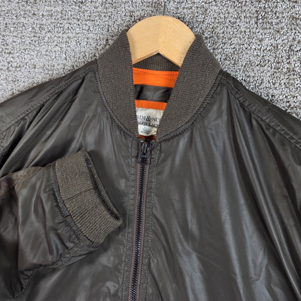Denim & Supply Ralph Lauren‎ Mens Medium Bomber Flight Jacket Green Lined